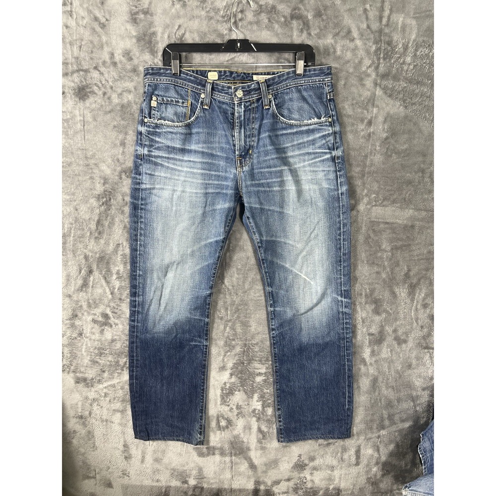 AG Adriano Goldschmied Protege Straight Leg Jeans Mens 34 Blue Denim 100% Cotton